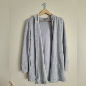 Athleta grey Cardigan hooded sweater size xs